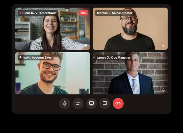 VoxSun video conferencing meeting interface