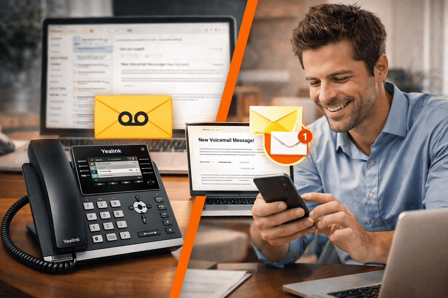 Easily manage your voicemails with VoxSun’s voicemail-to-email feature