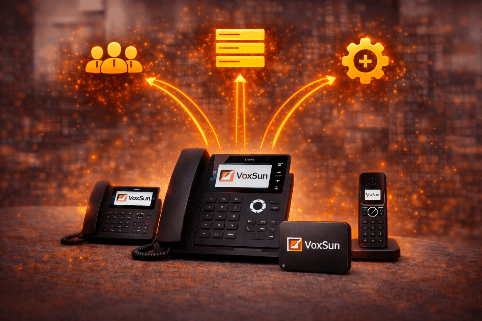 VoxSun aide également votre entreprise à évoluer grâce à la possibilité d'ajouter facilement des extensions, des lignes et des fonctionnalités