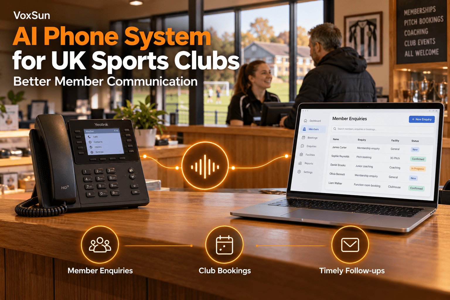 How VoxSun AI Phone System for Sports Clubs UK Improve Member Communication?